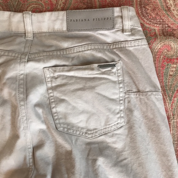 Fabiana Filippi Beige straight leg jeans. EUC. - Picture 1 of 8